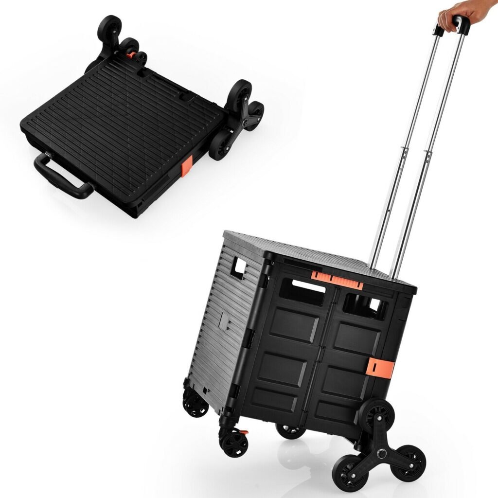 Costway Foldable Utility Cart for Travel and Shopping AliveAdvisor
