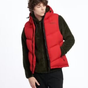 Penfield Hudson Script Angled Quilt Ripstop Hooded Puffer Body Warmer