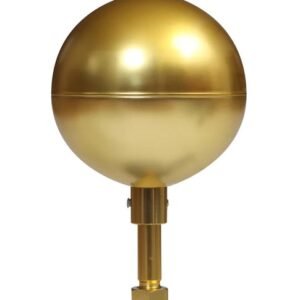 Gold Anodized Ball Ornament Flagpole Topper