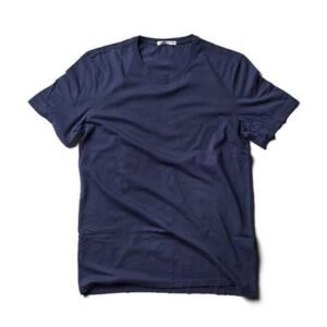 USA Crew Neck T-Shirt - Knit Cotton - Navy
