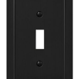 Bethany Matte Black Cast - 1 Toggle Wallplate