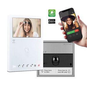 Comelit KVU8508 Surface Mount Single-Family Ultra Kit for ViP System, Includes UT8020, 6722W, 1456S, 1441B