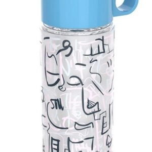 Pyrex® 24-ounce Color Changing Glass Water Bottle with Silicone Coating: Doodles